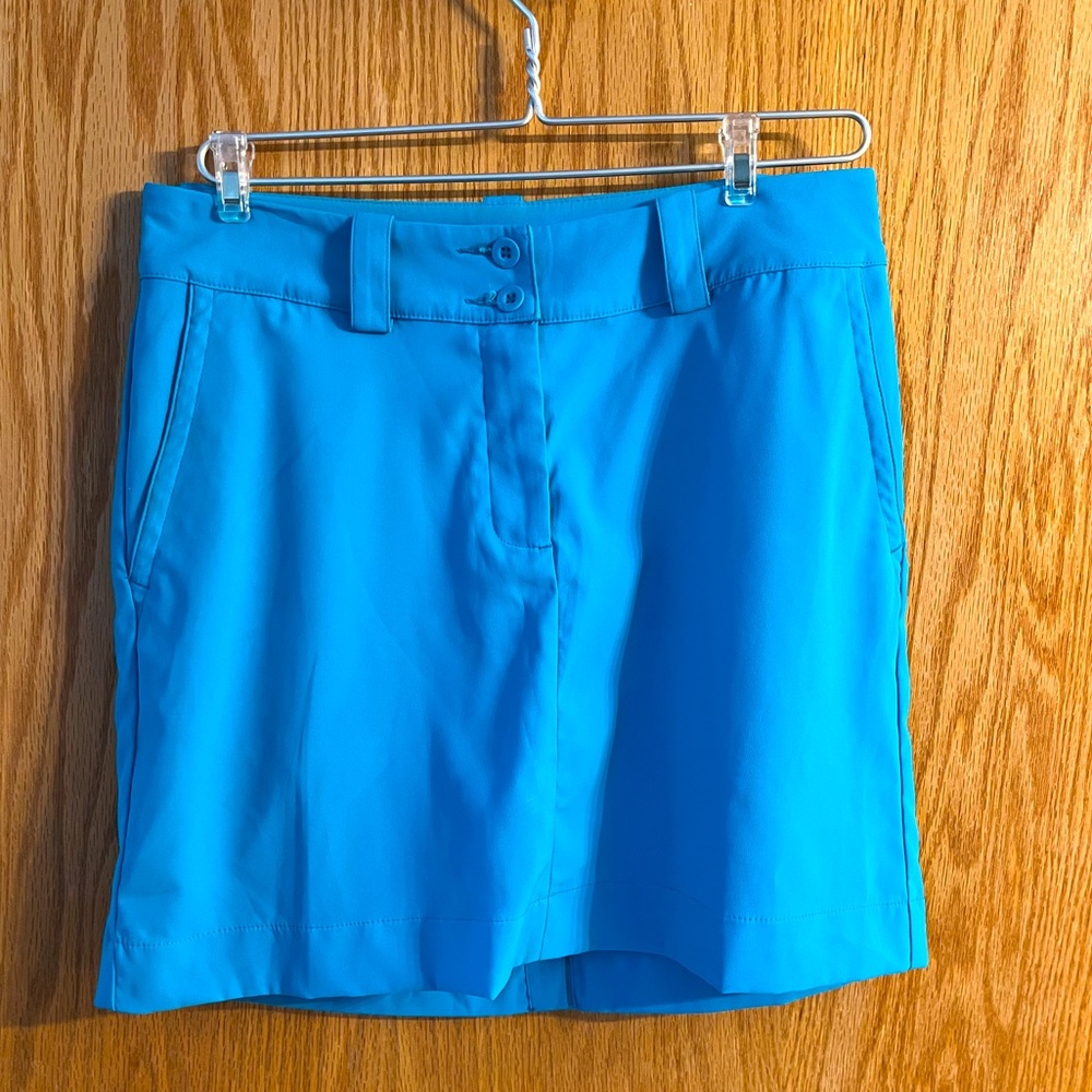NIKE GOLF WOMENS MODERN RISE TECH Skirt W/built In Shorts Blue Size 4 EUC